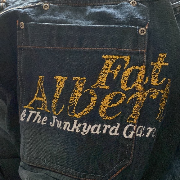 FUBU Vintage 90s Baggy Carpenter Jeans Loose Fit Hip Hop 42 by 34 RARE - Picture 5 of 15